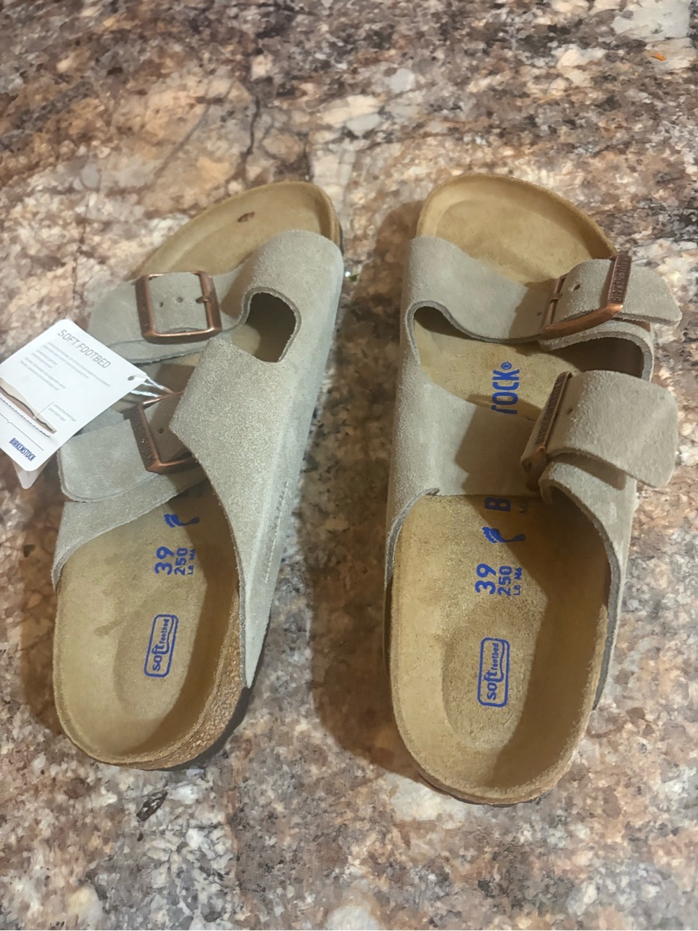 Birkenstock Kids Arizona Sandals in Taupe Suede